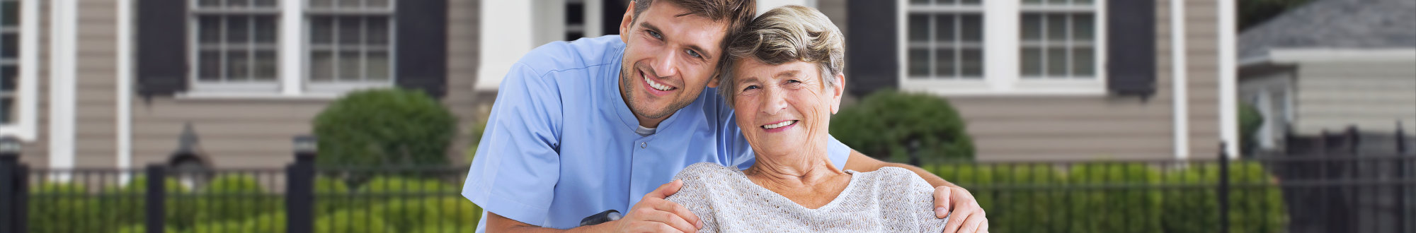 elder woman with her caregiver