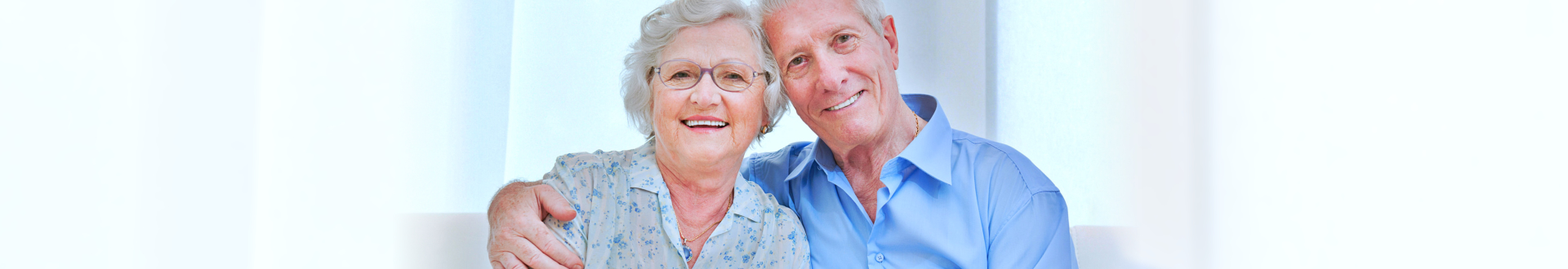 senior couple smiling